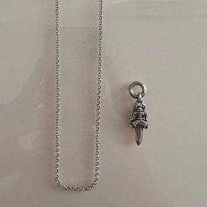 Chrome hearts dagger charm plus chain